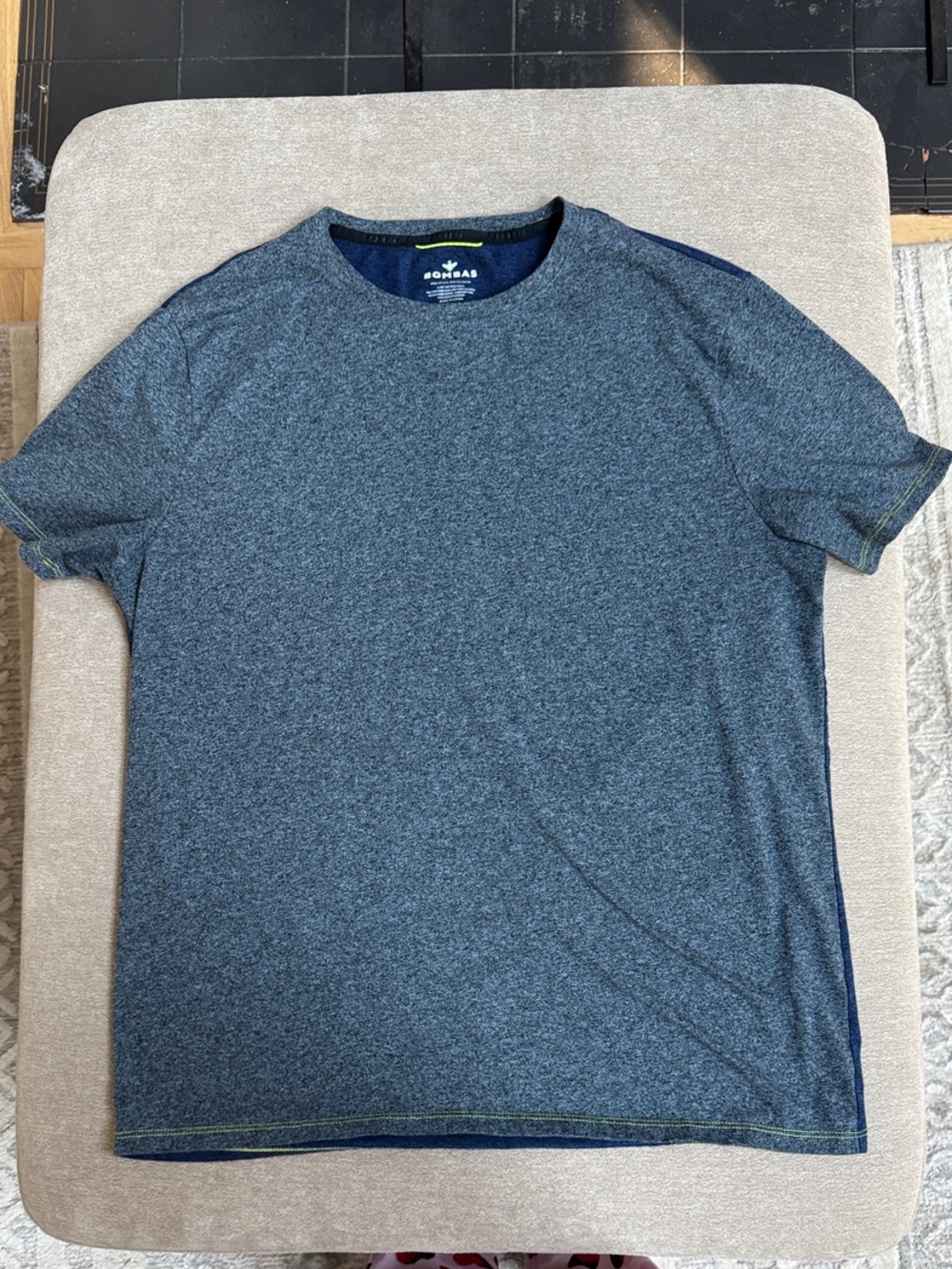 Bombas Men’s Blue Colorblock Performance Short Sleeve Tee